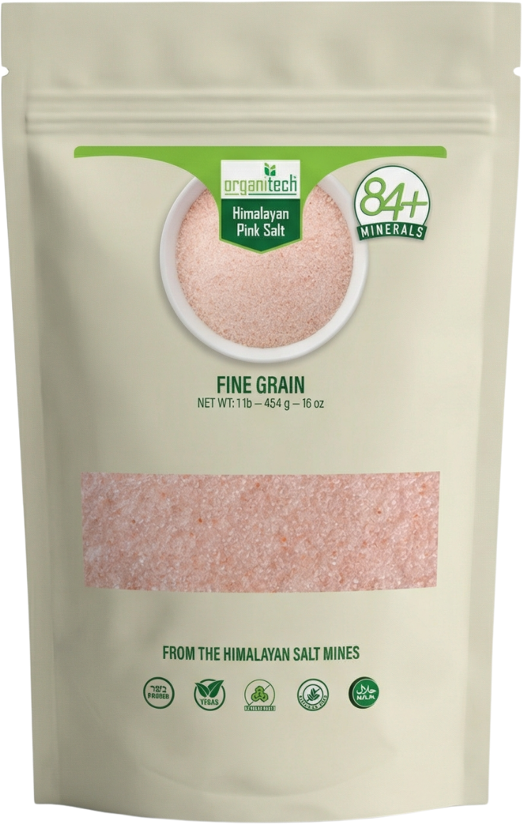 OrganiTech Himalayan Pink Salt — Fine Grain pouch